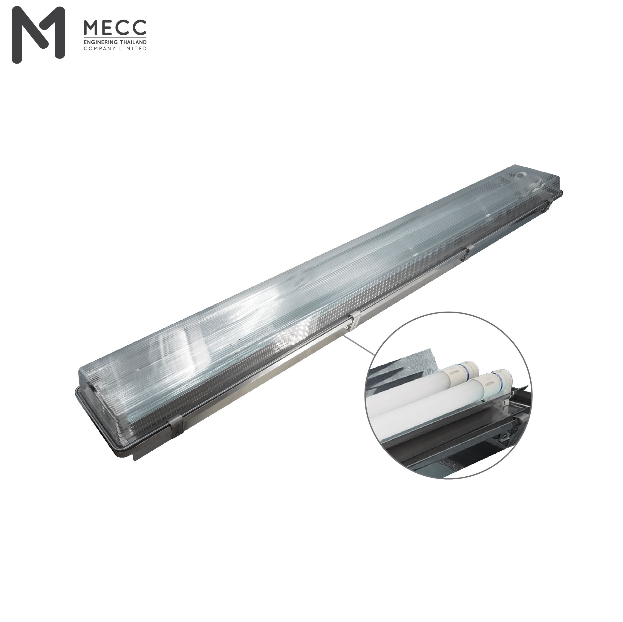 Weather Proof Stainless Steel (With Reflector) 2x36W 1200mm. (โคมกันน้ำกันฝุ่น ตัวถังแสตนเลส ฝาครอบโพลีคาร์บอนเนต พร้อมแผ่นสะท้อนแสงอลูมิเนียม รุ่น 2x36W ยาว 1200มม.) Weather Proof Stainless Steel (With Reflector) 2x36W 1200mm. (โคมกันน้ำกันฝุ่น ตัวถังแสตนเลส ฝาครอบโพลีคาร์บอนเนต พร้อมแผ่นสะท้อนแสงอลูมิเนียม รุ่น 2x36W ยาว 1200มม.)