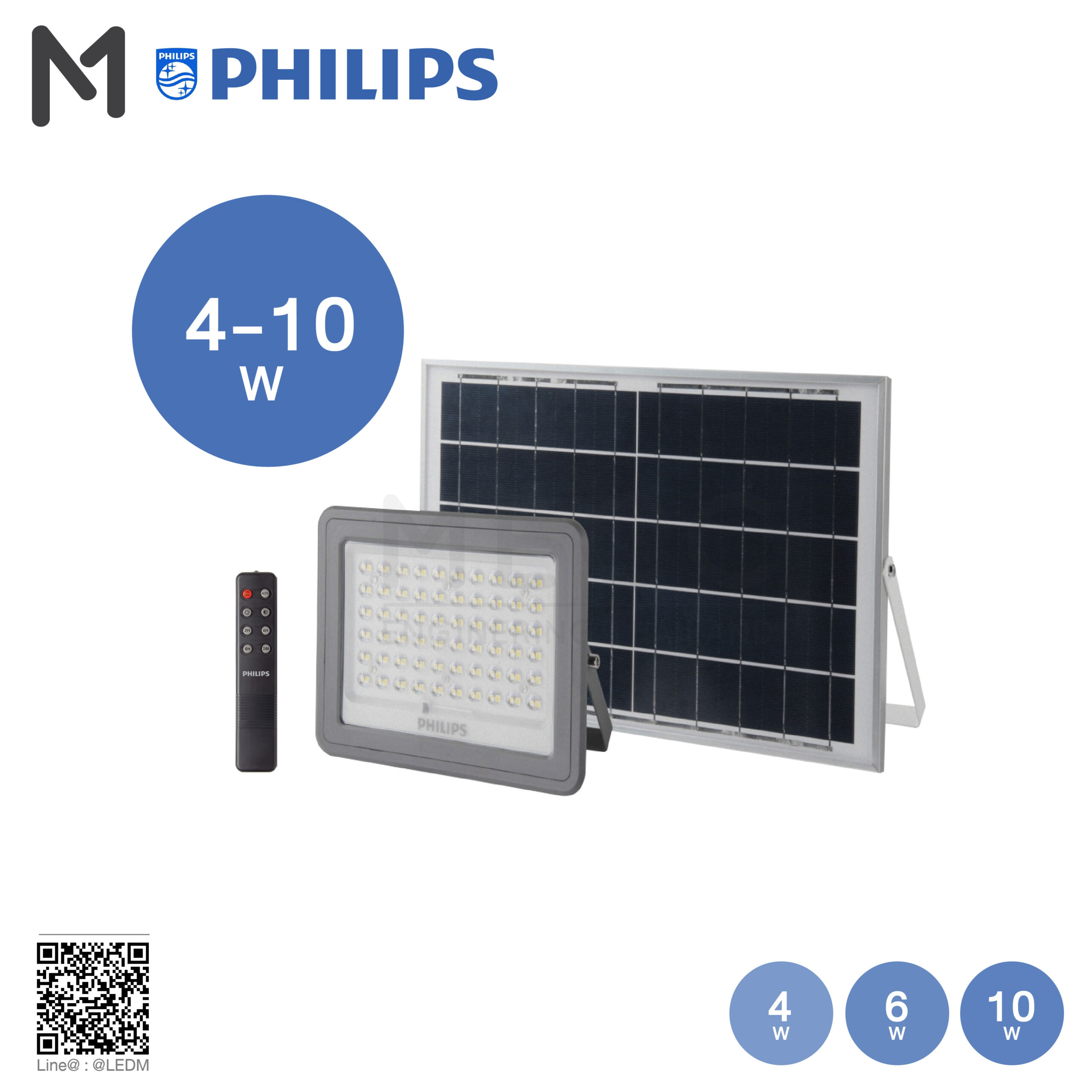 Solar Floodlight โคมฟลัดไลท์โซล่าเซลล์ 60W-150W BVC080 Philips Solar Floodlight โคมฟลัดไลท์โซล่าเซลล์ 60W-150W BVC080 Philips