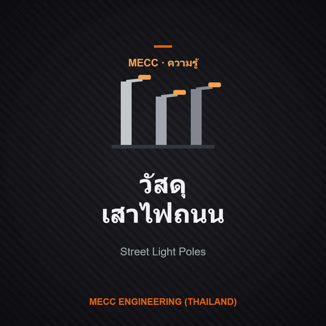 วัสดุสำหรับทำเสาไฟถนน เลือกอย่างไรให้เหมาะกับงาน